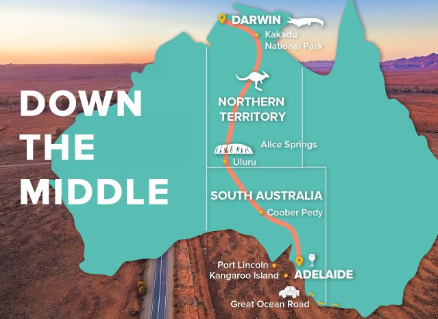 Central Australia map